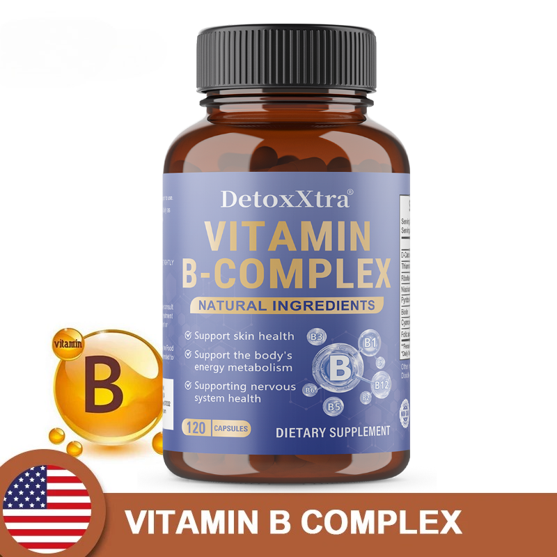 Pre Workout Supplement - Vitamin B Complex Capsules, Relieve Stress,
