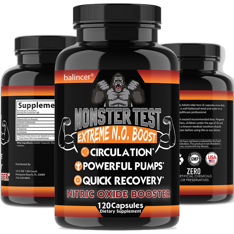 Pre Workout Supplement - Nitric Oxide Capsules Natural Endurance Supplement