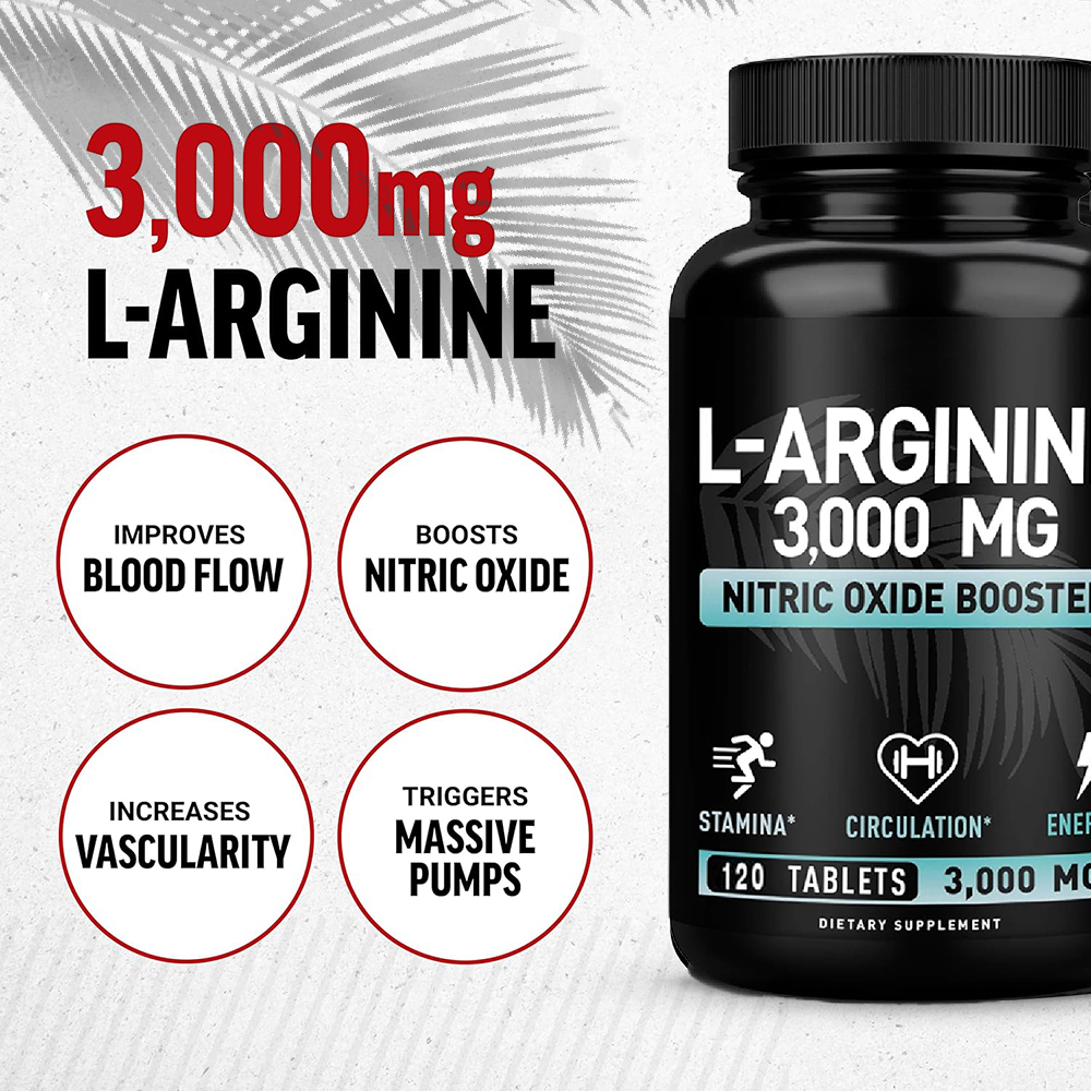 Pre Workout Supplement - L Arginine 3000mg Capsules with Magnesium,
