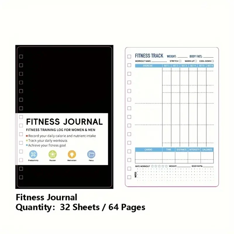 Spiral Notebook Daily Exercise - đánh giá và giá Nutrition Fitness Plan