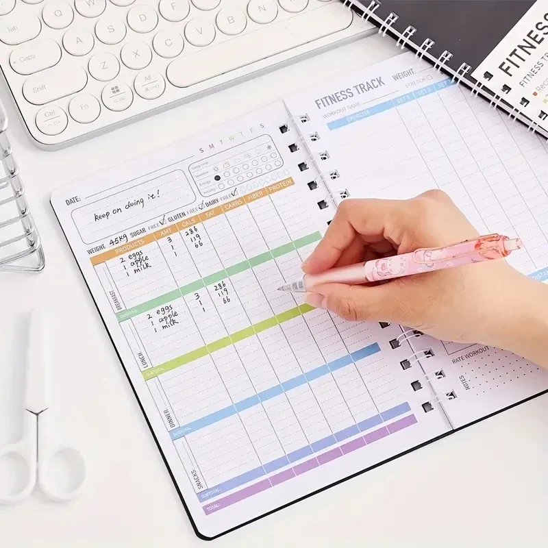 Spiral Notebook Daily Exercise - đánh giá và giá Nutrition Fitness Plan