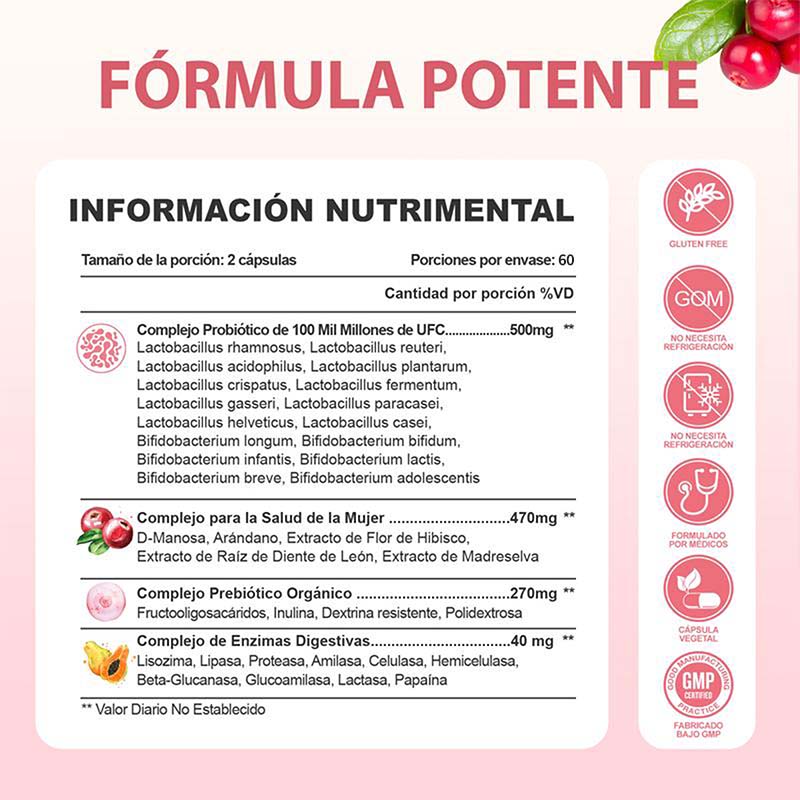 PROBIOTICOS MUJER Capsules - H - đánh giá và giá Probiotics Women Health