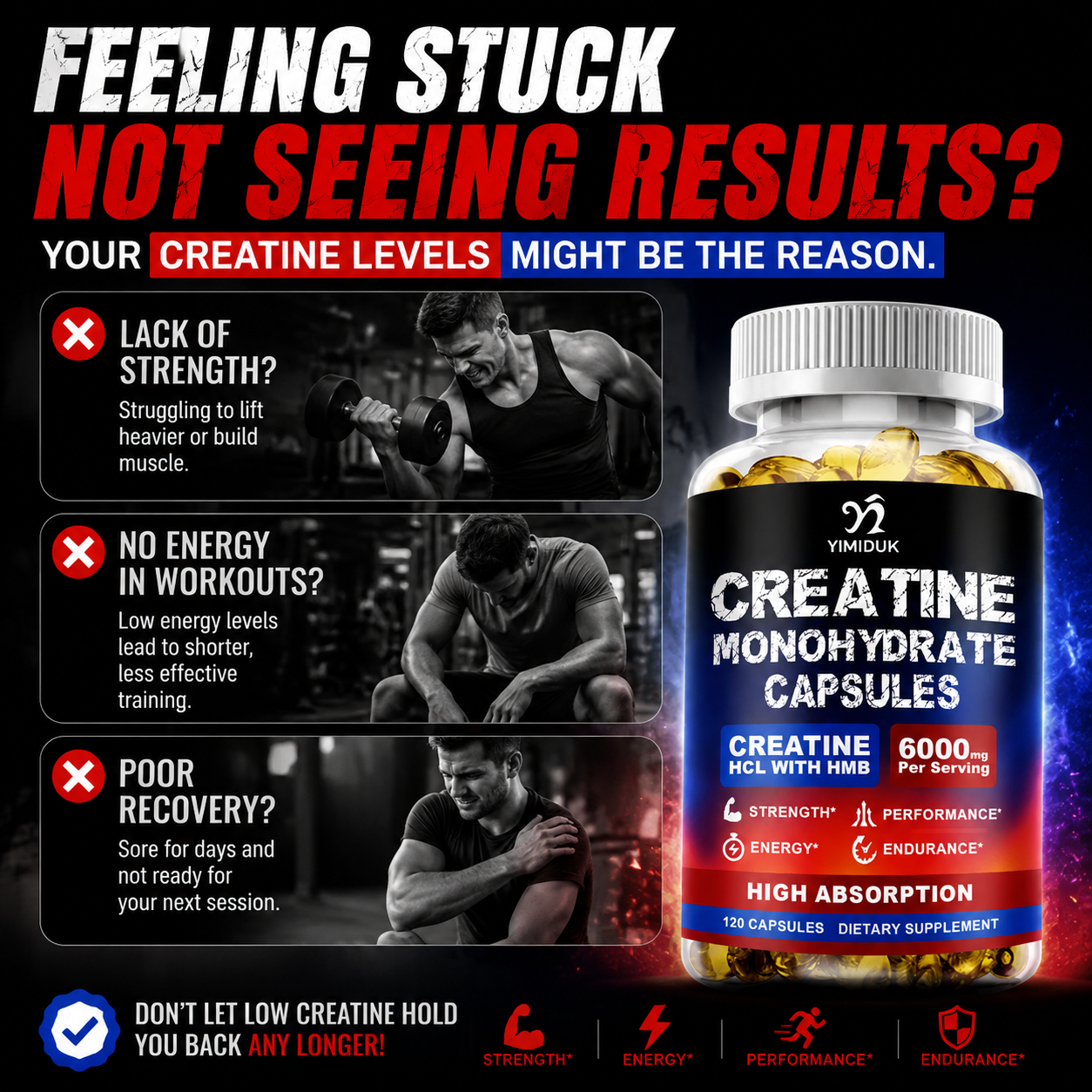 Creatine Monohydrate Capsules, - đánh giá và giá Pre Workout Supplement