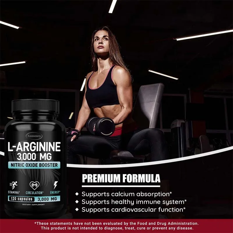 L-Arginine 3000mg - for Energy - đánh giá và giá Pre Workout Supplement